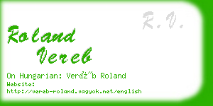 roland vereb business card